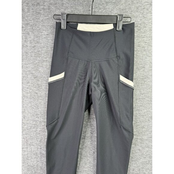 Old Navy Active Powersoft High-Rise 7/8 Ankle Leggings S Black/cream‎ athleisure - Picture 6 of 6